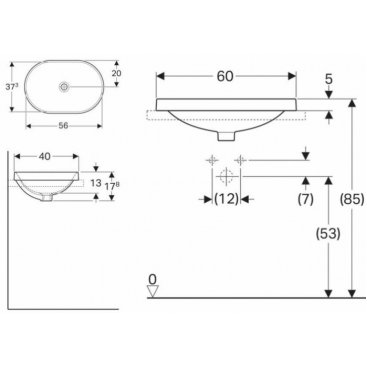 Раковина Geberit VariForm 500.730.01.2