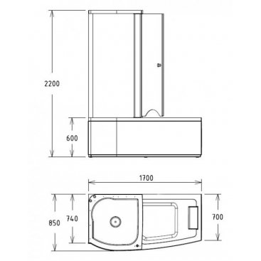 Ванна Gemy G8040 C