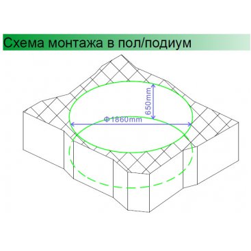 Ванна с гидромассажем Gemy G9090 B