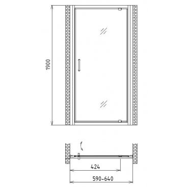 Душевая дверь Gemy Sunny Bay S28120 60 см