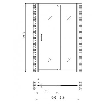 Душевая дверь Gemy Sunny Bay S28191A 100 см