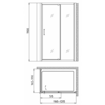 Душевой уголок Gemy Sunny Bay S28191BM-A100M 120x100