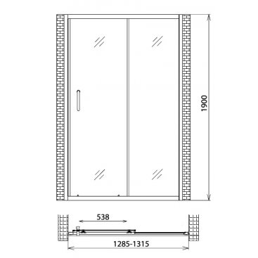 Душевая дверь Gemy Victoria S30191E 130 см