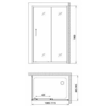 Душевой уголок Gemy Victoria S30191DM-A90M 110x90