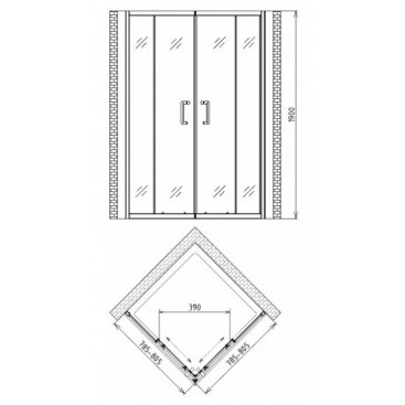 Душевой уголок Gemy Victoria S30152M 80x80