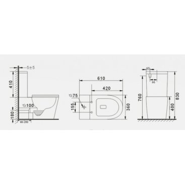 Унитаз GID Tr2179BM