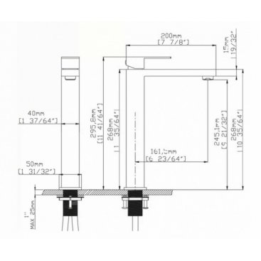 Смеситель для раковин Gid Anchel SS979-BM-D