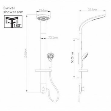 Душевая стойка Gllon SL 095 LR-A