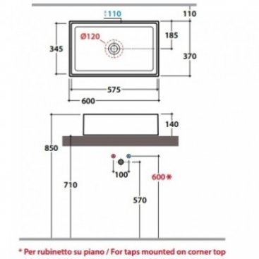 Раковина Globo Forty3 FO062.BI*0