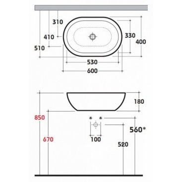 Раковина Globo Forty3 SC012.BI*0 60 см