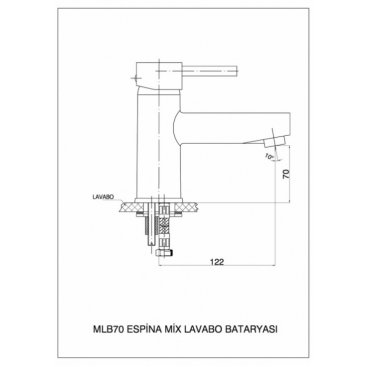 Смеситель для раковины GPD Espina MLB70