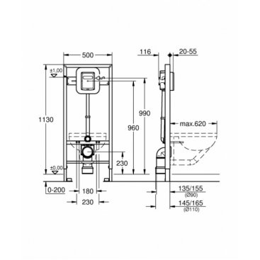 Инсталляция для унитаза Grohe Rapid SL 38519001