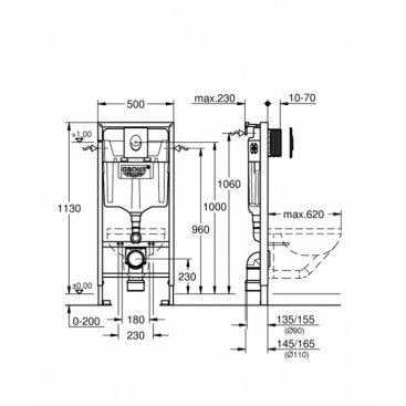 Инсталляция для унитаза Grohe Rapid SL 38722001