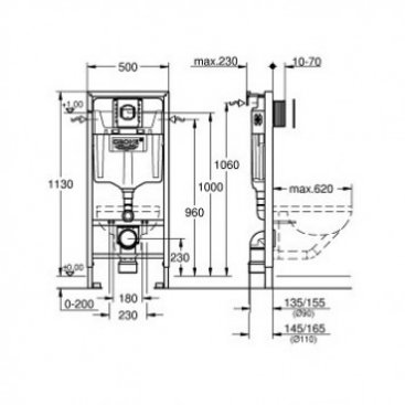 Инсталляция для унитаза Grohe Rapid SL 39581000