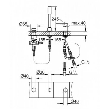 Смеситель для ванны Grohe Lineare New 19965001