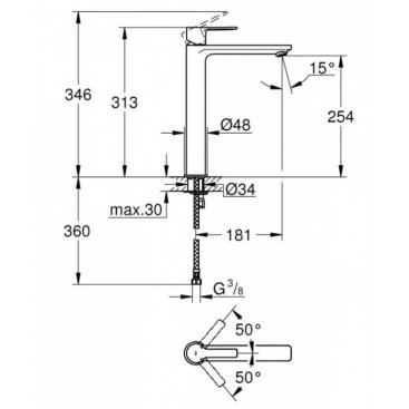 Смеситель для раковины Grohe Lineare New 23405001