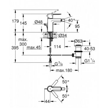 Смеситель для биде Grohe Lineare New 33848DC1