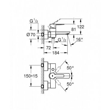 Смеситель для ванны Grohe Lineare New 33849DC1