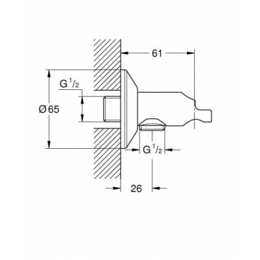 Штуцер Grohe Sena 26333000