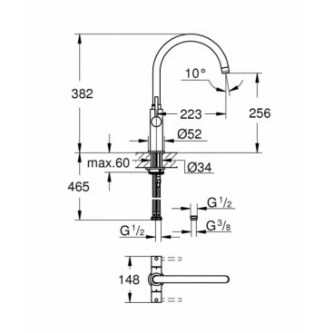 Смеситель для кухни Grohe Ambi 30190000