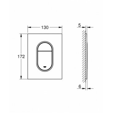 Клавиша смыва Grohe Arena Cosmopolitan S 37624SH0