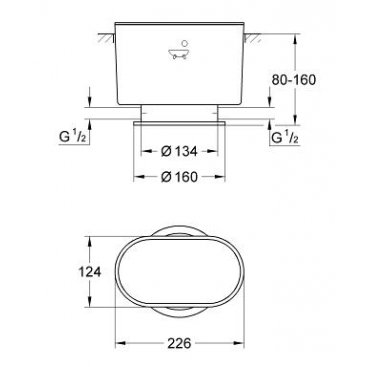 Монтажный набор для напольного смесителя Grohe Atrio 45473000