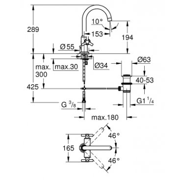 Смеситель для раковины Grohe Atrio 21019000