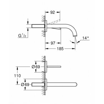 Смеситель для раковины Grohe Atrio New 19287003