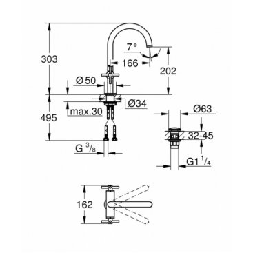 Смеситель для раковины Grohe Atrio New 21019003