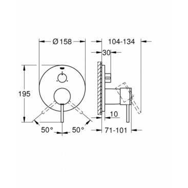 Смеситель для душа термостат Grohe Atrio New 24134003