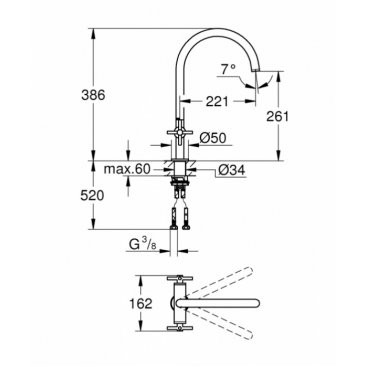 Смеситель для кухни Grohe Atrio New 30362000