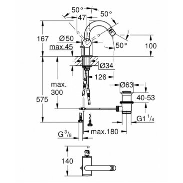 Смеситель для биде Grohe Atrio New 32108003