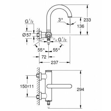 Смеситель для ванны Grohe Atrio New 32652003