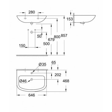 Раковина Grohe Bau Ceramic 39420000