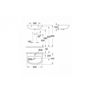 Раковина Grohe Bau Ceramic 39421000