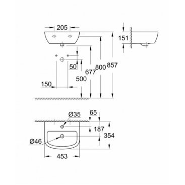 Раковина Grohe Bau Ceramic 39424000