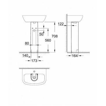 Раковина Grohe Bau Ceramic 39440000