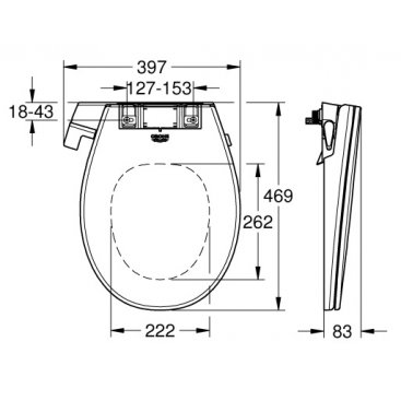 Крышка-сиденье Grohe Bau Ceramic с функцией биде 39557SH0