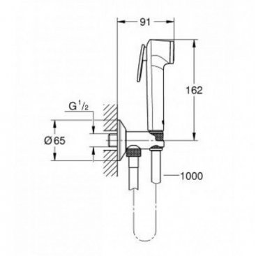 Комплект для гигиенического душа Grohe BauClassic 124902