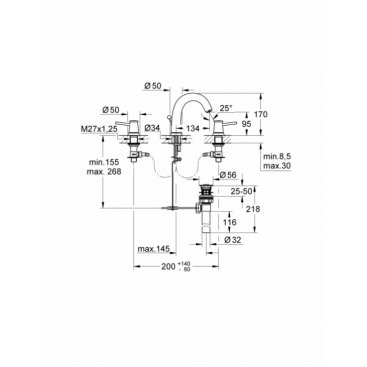 Смеситель для раковины Grohe BauClassic 20470000