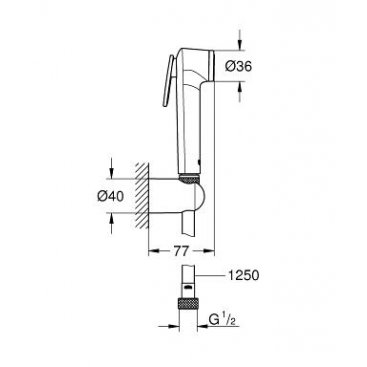 Комплект для гигиенического душа Grohe BauClassic 124901