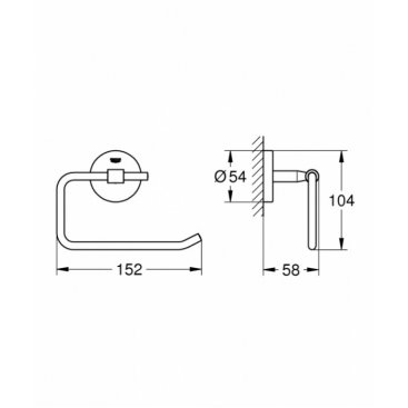 Держатель бумаги Grohe BauCosmopolitan 40457001