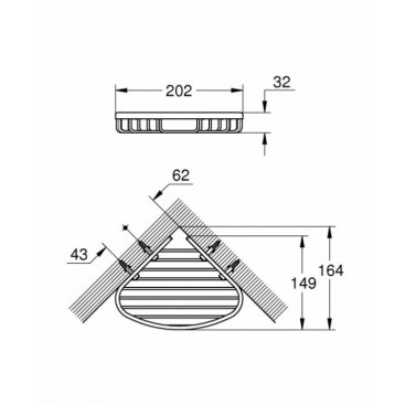 Полка-решетка Grohe BauCosmopolitan 40664001