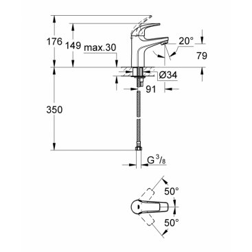 Комплект для ванны Grohe BauCurve 126741