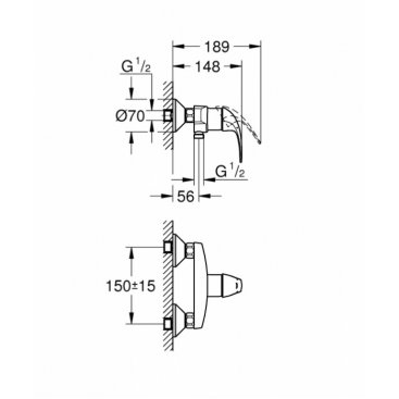 Смеситель для душа Grohe BauCurve 23631000