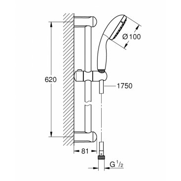 Комплект для ванны Grohe BauCurve 126741