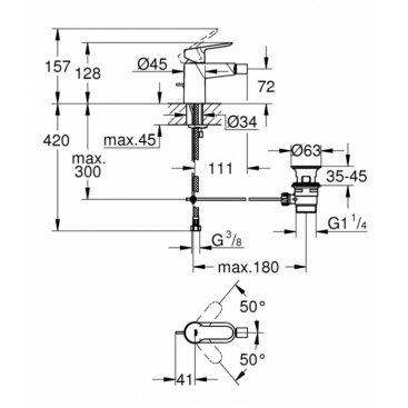 Смеситель для биде Grohe BauEdge 23331000