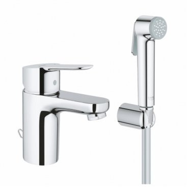 Смеситель для раковины с гигиенической лейкой Grohe BauEdge 23757000