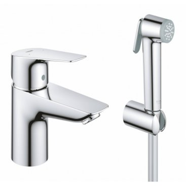 Смеситель для раковины Grohe BauEdge 23757001 с гигиеническим душем