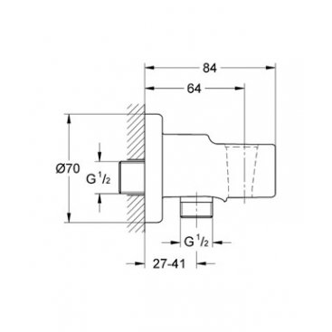 Комплект для гигиенического душа Grohe BauEdge 124898